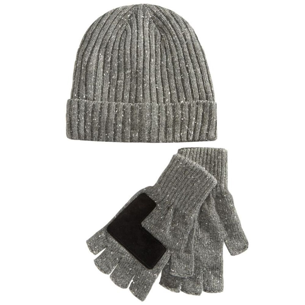 Ryan Seacrest Mens Donegal Beanie Gloves, NWT
